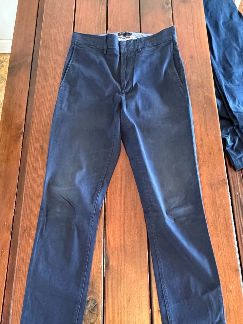Banana Republic Fulton Stretch Chinos Men's 32x32 Navy Cotton Pants